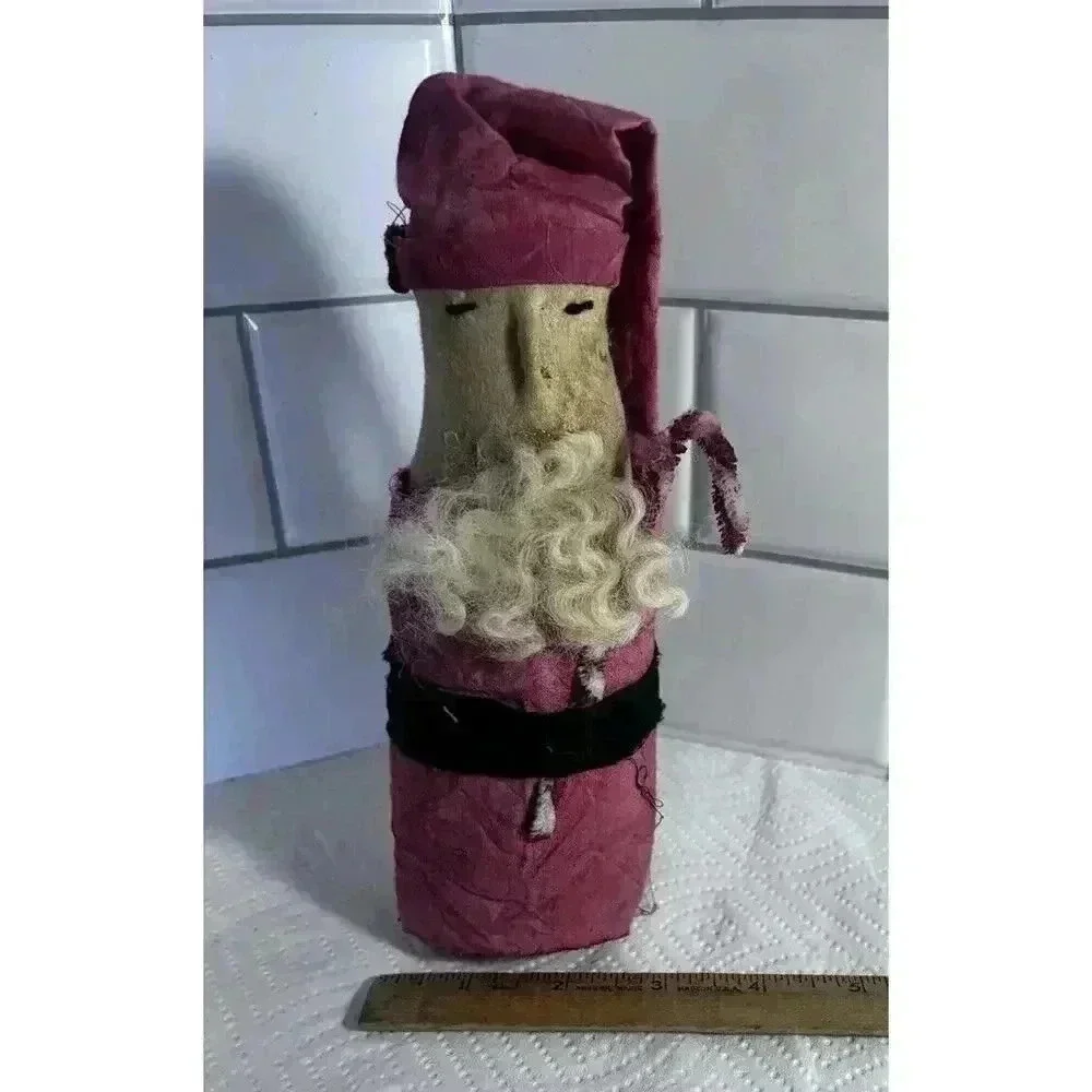Handmade Santa Claus Standing Christmas Decoration Stuffed Fabric